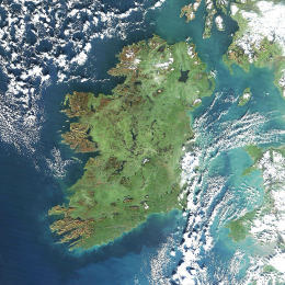 ireland from space