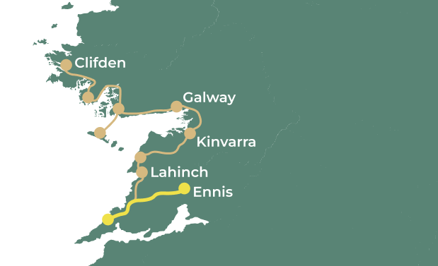 Along the Wild Atlantic Way day 2 map